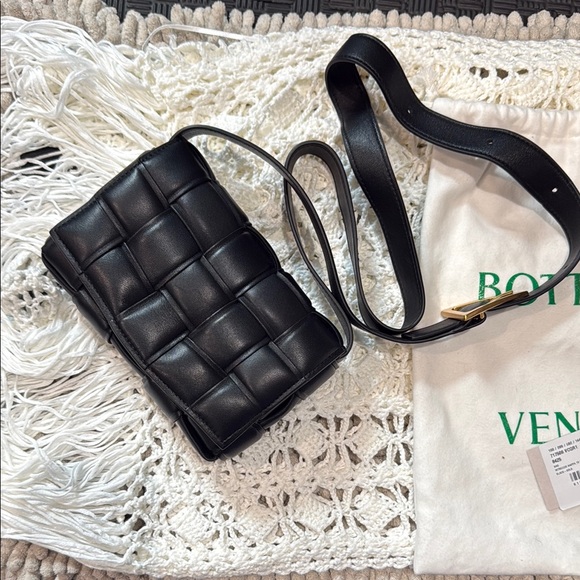 NWT Bottega Veneta Black Quilted Crossbody Bag - Picture 3 of 10